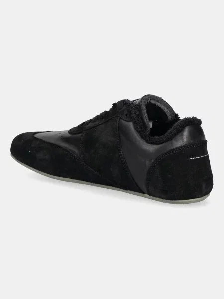 Кожаные кроссовки Mm6 Maison Margiela черные