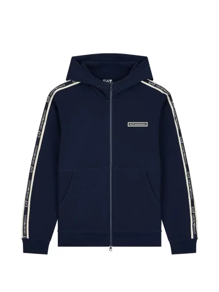 Hanorac cu glugă Ea7 Emporio Armani albastru