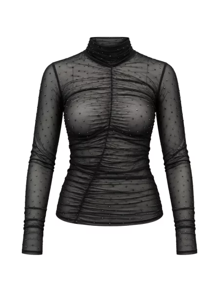 Tricou Liu Jo cu volane negru