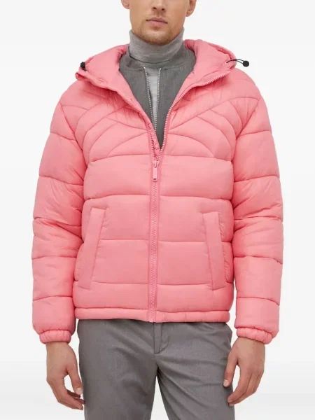 Geacă Benetton cu glugă roz