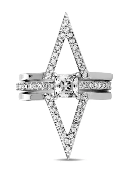 Inel Swarovski argintiu