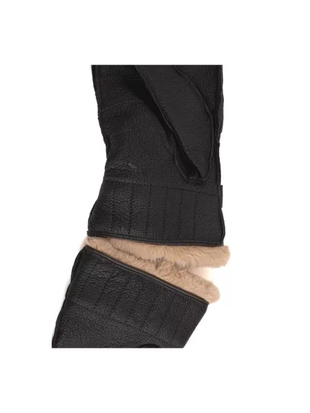 Rękawiczki Barbour skórzane czarne