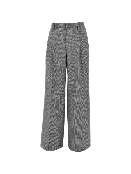 Pantaloni Tagliatore cu model pepito negru