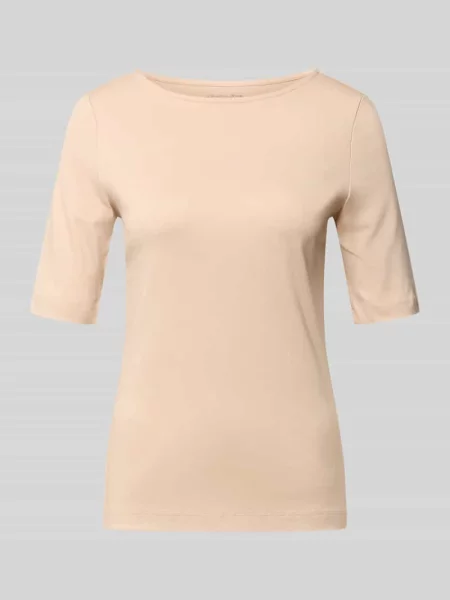T-shirt z dekoltem typu łódka Christian Berg Woman brązowa