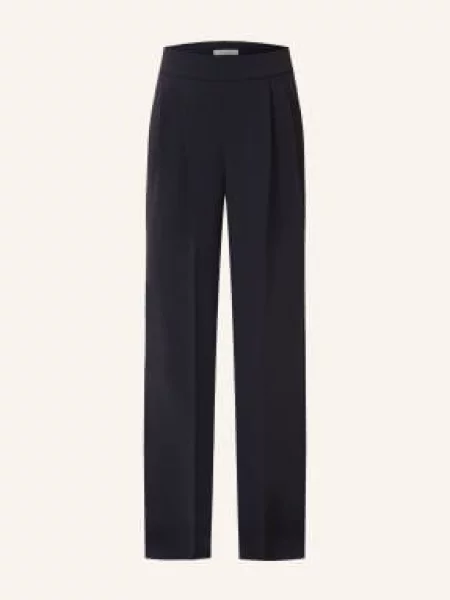Max Mara Kalhoty Fascia tmavě modrá