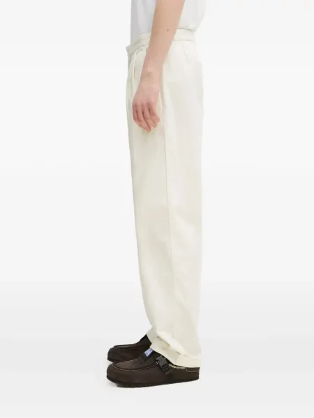 Pantaloni Fred Perry plisate alb