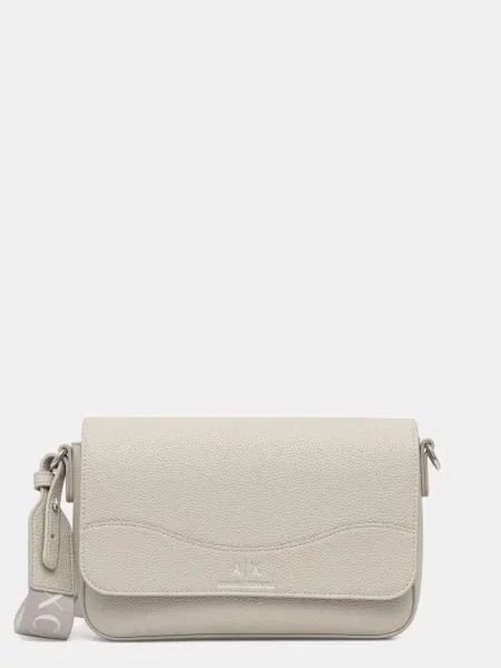 Torebka Armani Exchange skórzana beżowa
