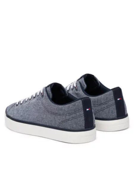 Tommy Hilfiger Tenisice Th Hi Vulc Core Low Chambray plava