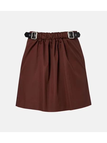 Fustă Loewe de mătase maro