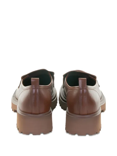 Pantofi loafer Guglielmo Rotta din piele cu bretele maro