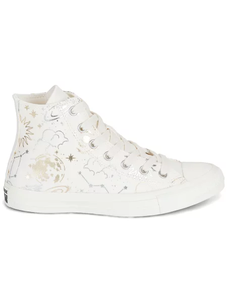 Členkové topánky Converse biela