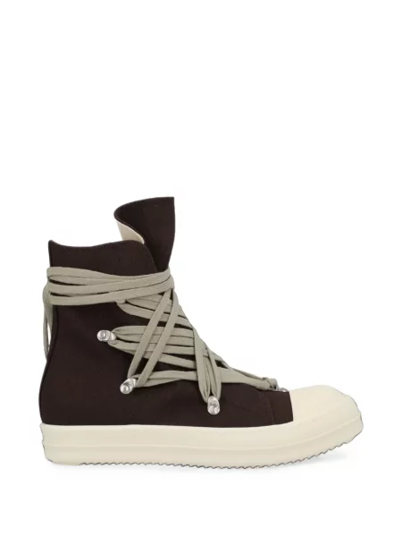 Sneakerși Rick Owens Drkshdw cu șireturi din dantelă gri