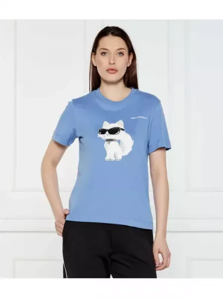Karl Lagerfeld Tricou IKON AQUARELLE albastru