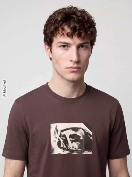 T-shirt o kroju regular fit z czystej bawełny model Dirom' Hugo