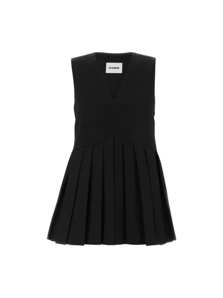 Bluzka Jil Sander wełniana czarna