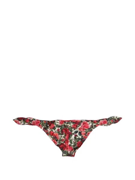 Virágos bikini Dolce & Gabbana nyomtatás nyakkendővel fehér