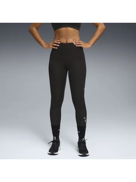 PUMA legginsy treningowe Zielony TERRAINS z wysokim stanem Sport XXS czarny