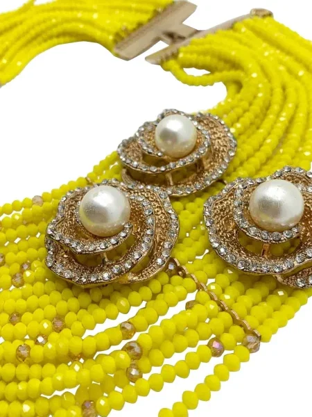 Colier Jennifer Gibson Jewellery cu perle galben