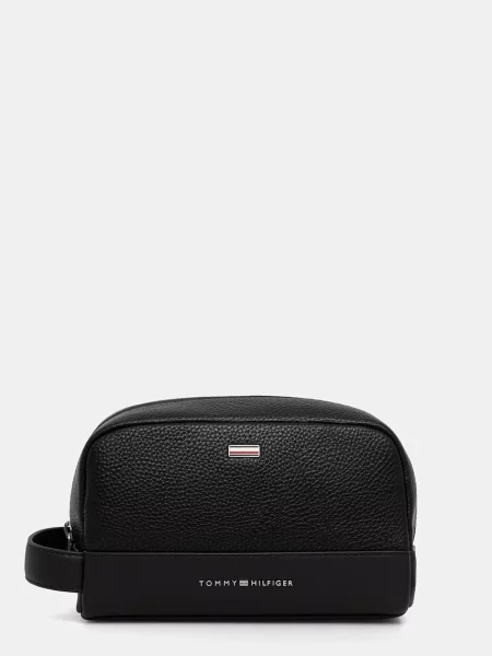 Geantă Tommy Hilfiger din piele negru