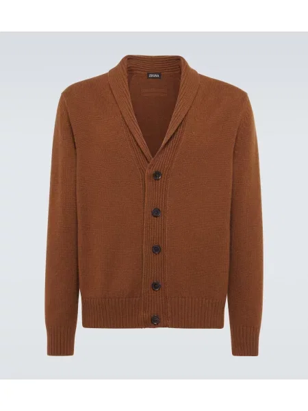Cardigan Zegna din cașmir maro