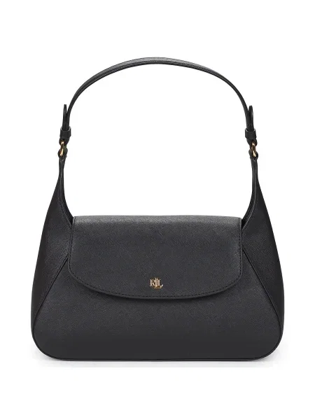 Geanta de piele Lauren Ralph Lauren din piele negru