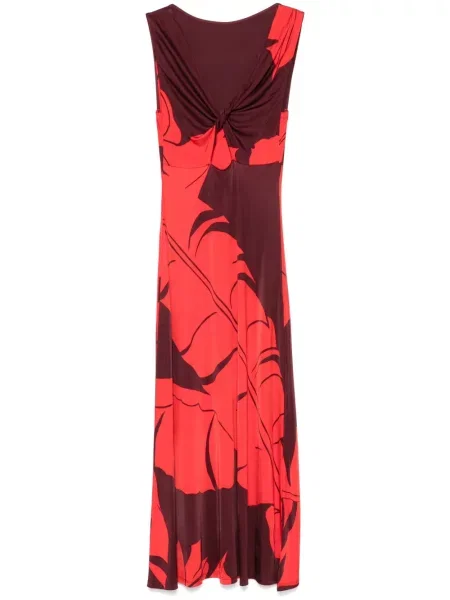 Rochie maxi Johanna Ortiz cu motiv cu inimi de costum roșu
