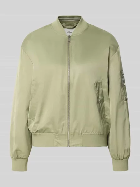 Bomberka krój regular fit z kołnierzem typu college S.oliver Red Label khaki