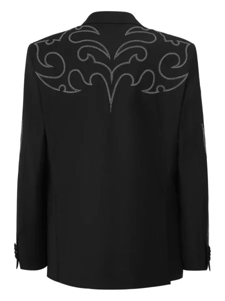 Sacou Philipp Plein cu broderie negru