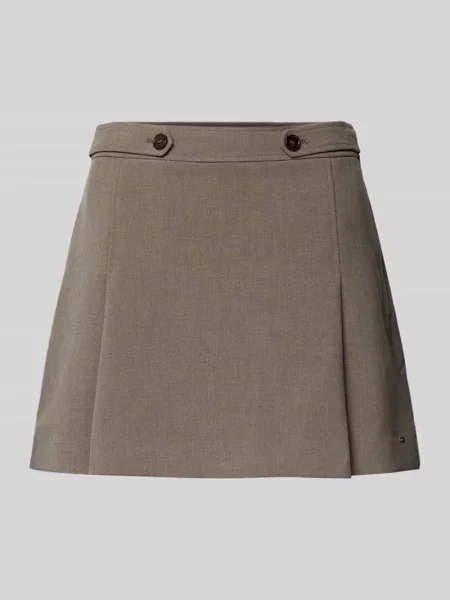 Tommy Hilfiger spódnica mini rozkloszowana brązowy
