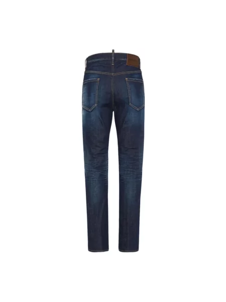 Jeansy straight leg Dsquared2 niebieskie