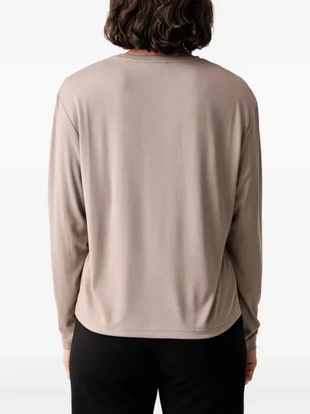 Hosszú póló Ea7 Emporio Armani autogrammal barna