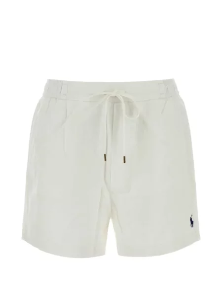 Pantaloni scurți Polo Ralph Lauren de in cu cordon alb