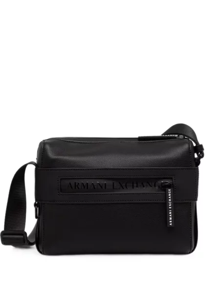 Geantă crossbody Armani Exchange cu autograf negru
