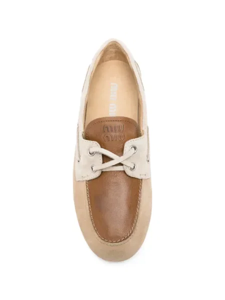 Pantofi loafer Miu Miu din piele de căprioară