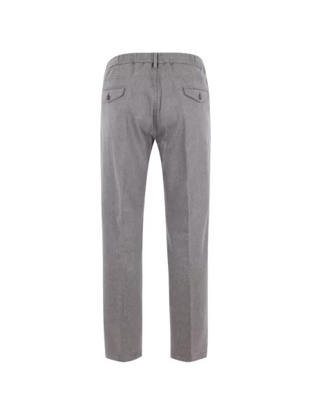 Pantaloni Eleventy melange cu cordon gri
