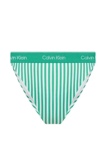 Bikini Calvin Klein Jeans cu dungi verde