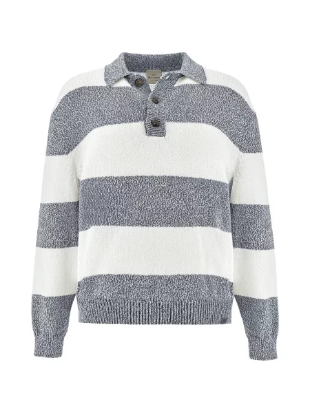 Tricou polo Paul & Shark cu dungi alb