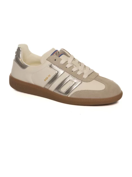 Sneakersy Back70 skórzane szare