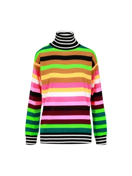 Lniany sweter z golfem Semicouture