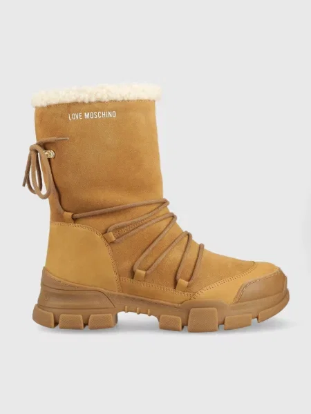 Велурени апрески Love Moschino бежово кафяво