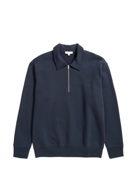 Majica s kapuljačom na patentni zatvarač Norse Projects plava