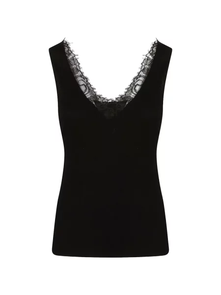Top Pinko din dantelă negru