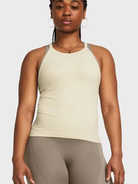 Безшовний спортивний топ Under Armour бежевий