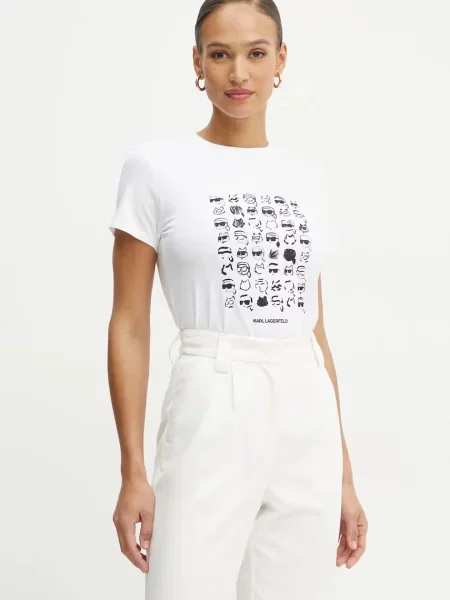 Тениска Karl Lagerfeld бяло