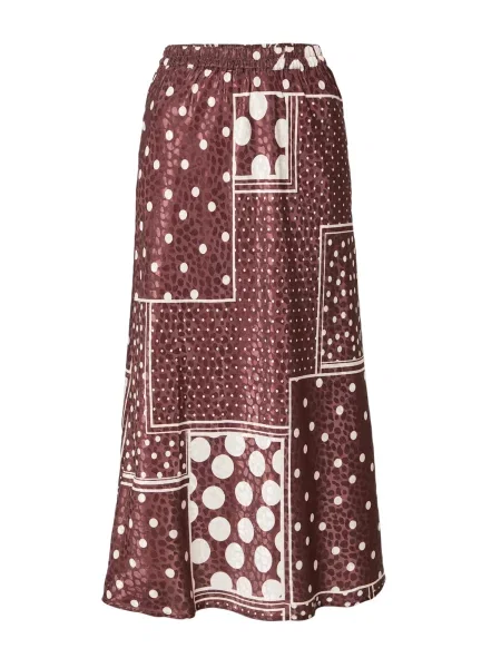 Dorothy Perkins Fustă maro ruginiu alb