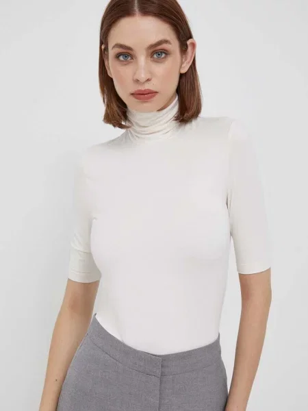 Lauren Ralph Lauren tricou pentru femei cu vâscoză bej
