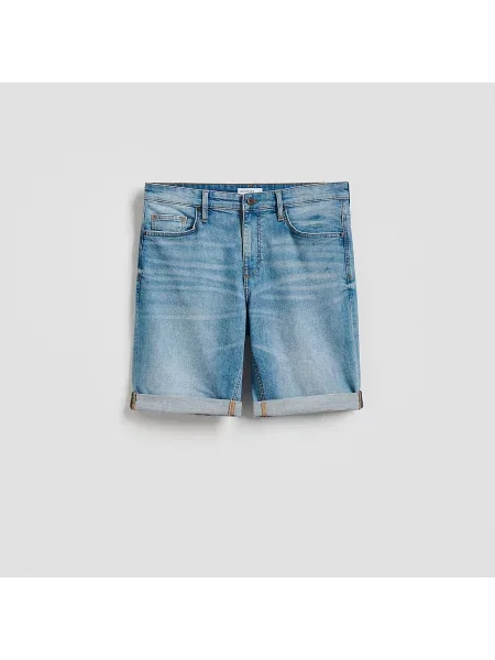 Reserved Džínové šortky slim fit modrá