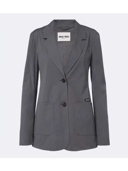 Geacă Miu Miu din poplin gri