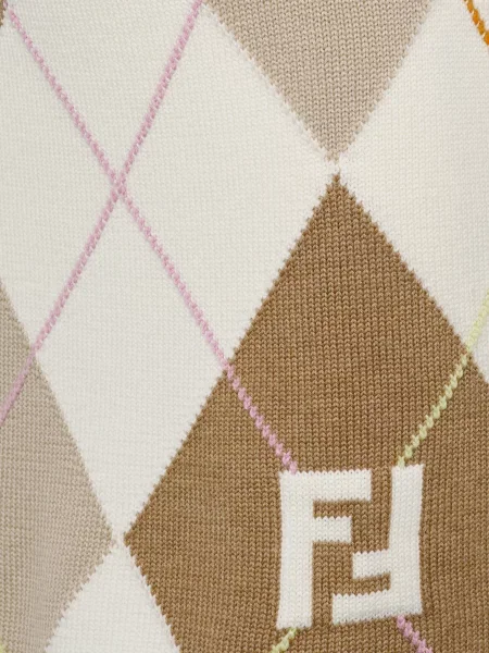 Fendi Spódnica Dzianinowa weiss