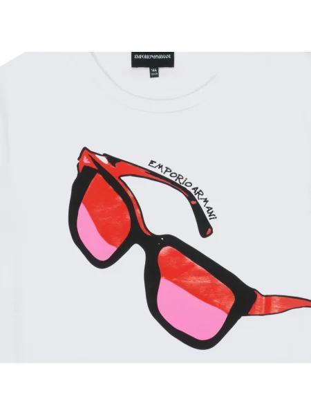 Tricou copii Emporio Armani alb